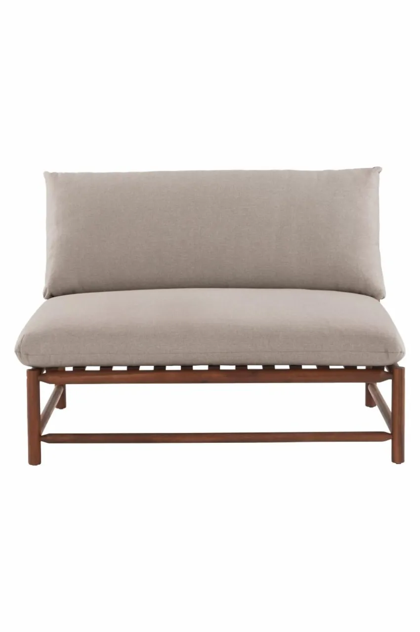 Utesoffor & Utebänkar|Utemöbler|Jotex MONTEGO Soffmodul Teak/gråbeige