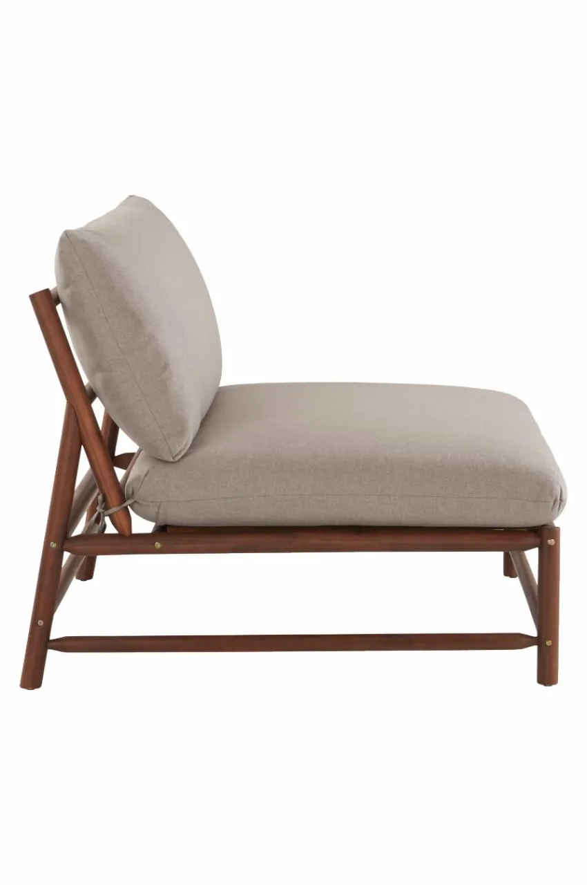 Utesoffor & Utebänkar|Utemöbler|Jotex MONTEGO Soffmodul Teak/gråbeige