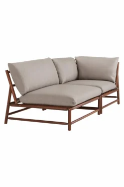 Utesoffor & Utebänkar|Utemöbler|Jotex MONTEGO Soffmodul Teak/gråbeige