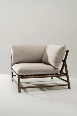 Utesoffor & Utebänkar|Utemöbler|Jotex MONTEGO Soffmodul Hörn Teak/gråbeige