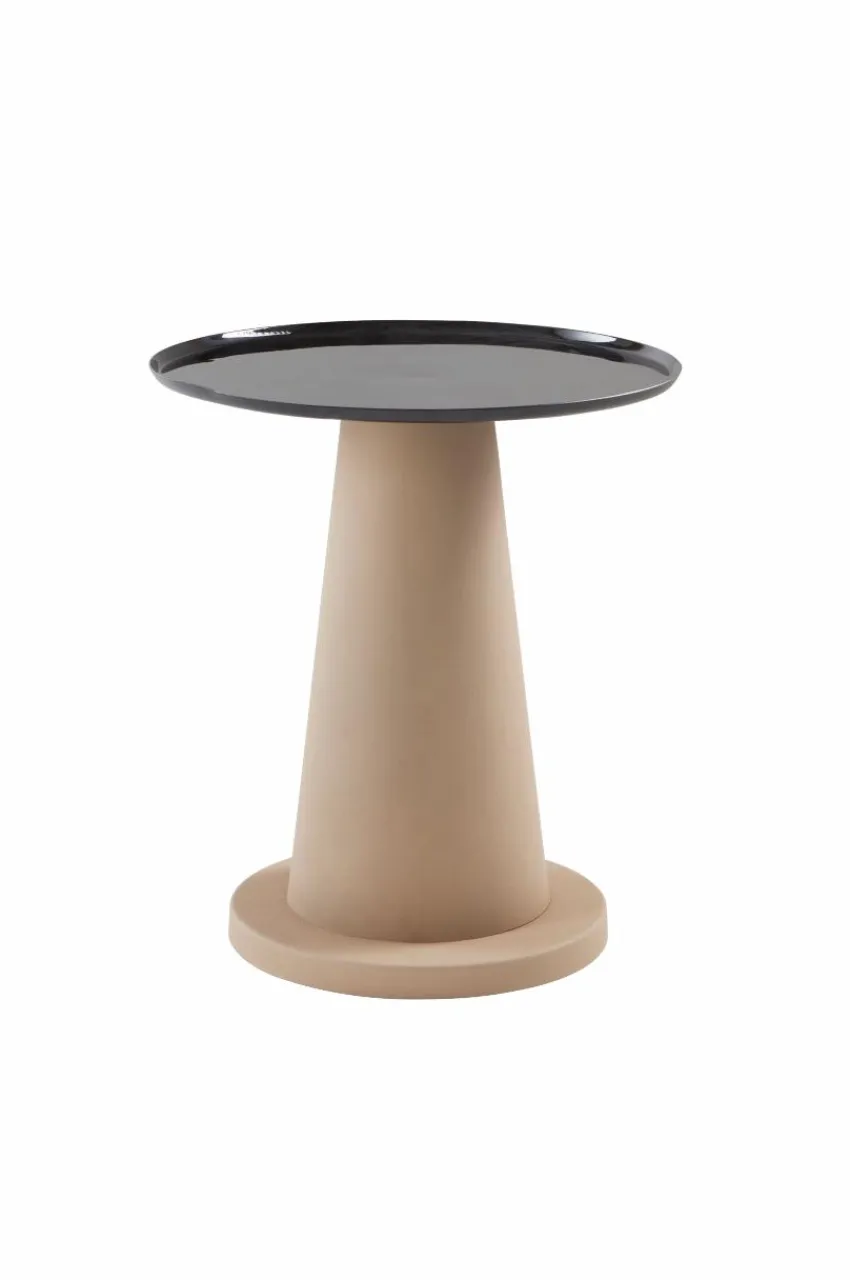 Bord|Jotex MONTEVERDE Sidobord ø 46 Cm Beige/svart