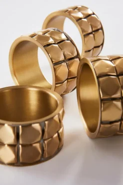 Kökstillbehör|Juldukning|Jotex MYA Servettring 4-pack Mässing