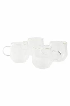 Koppar & Muggar|Jotex NAOMI Glasmugg Dubbelväggad 4-pack Transparent