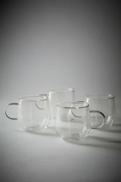 Koppar & Muggar|Jotex NAOMI Glasmugg Dubbelväggad 4-pack Transparent
