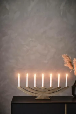 Julbelysning|Jotex NAVIDA Elljusstake Brunbetsad