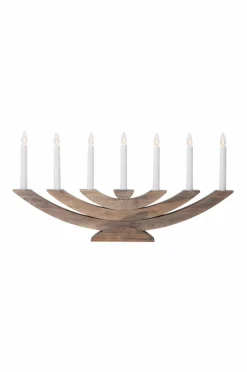 Julbelysning|Jotex NAVIDA Elljusstake Brunbetsad
