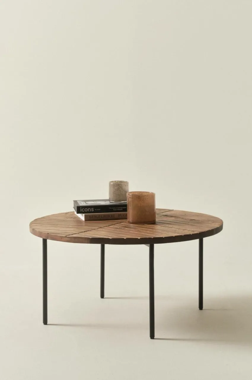 Bord|Jotex NEHRU Soffbord ø 80 Cm Svart/trä