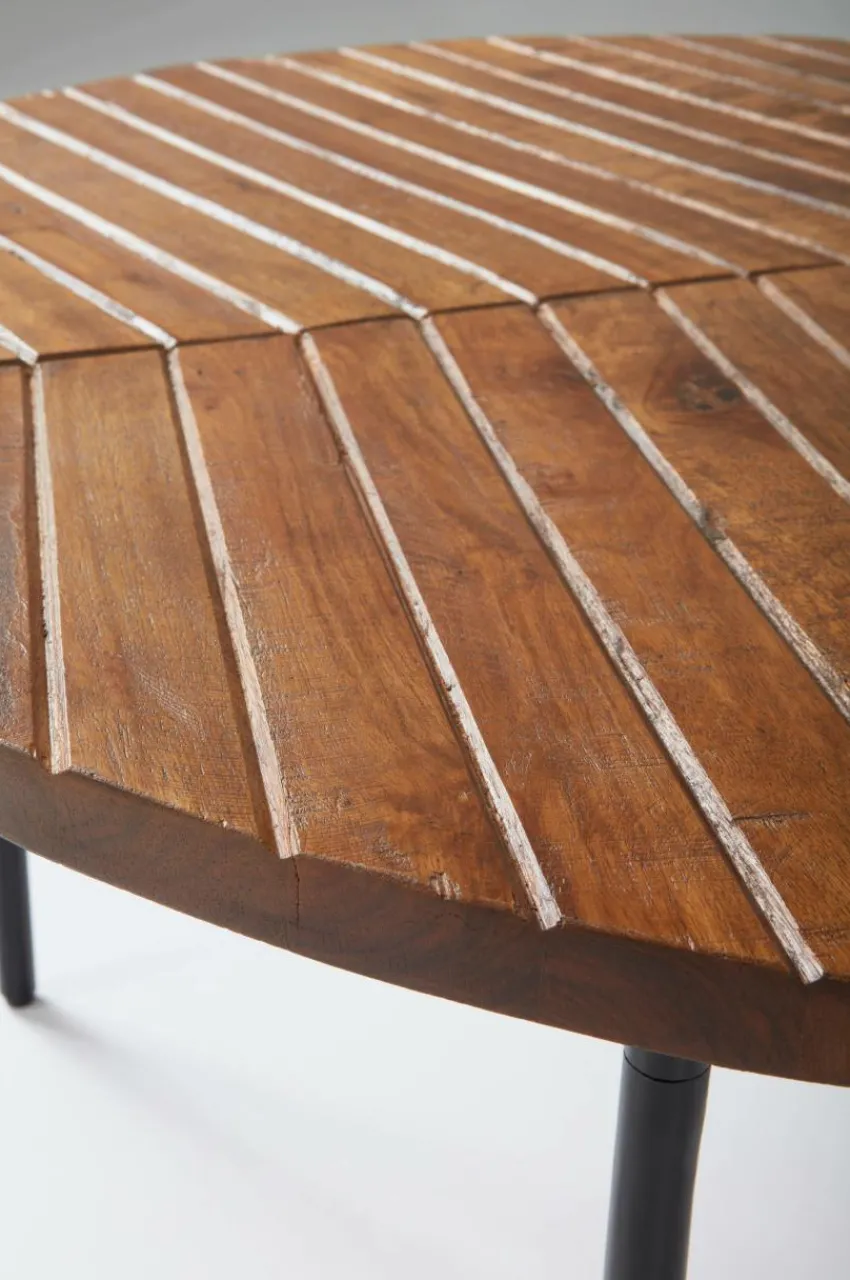 Bord|Jotex NEHRU Soffbord ø 80 Cm Svart/trä