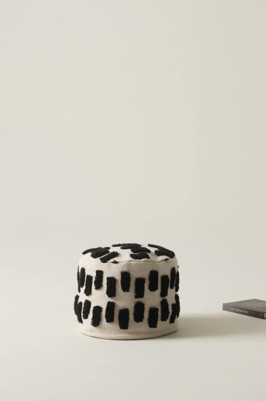 Sittpuffar|Jotex NELLORE Sittpuff ø 40 Cm Natur/Svart