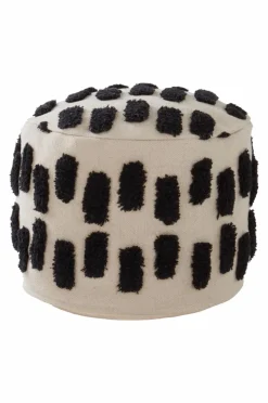 Sittpuffar|Jotex NELLORE Sittpuff ø 40 Cm Natur/Svart