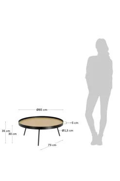 Bord|Jotex NENET Soffbord ø 84 Cm Svart