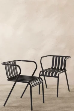 Utestolar & Utepallar|Utemöbler|Jotex NERJA Karmstol 2-pack Svart