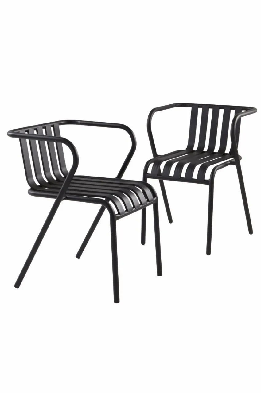 Utestolar & Utepallar|Utemöbler|Jotex NERJA Karmstol 2-pack Svart