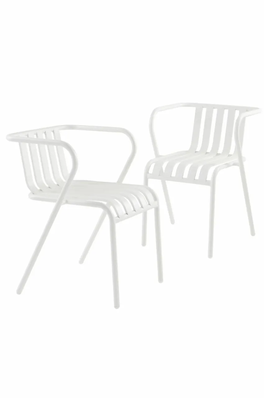 Utestolar & Utepallar|Utemöbler|Jotex NERJA Karmstol 2-pack Vit