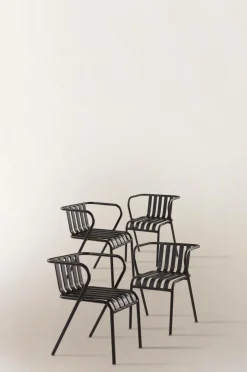 Utestolar & Utepallar|Utemöbler|Jotex NERJA Karmstol 4-pack Svart