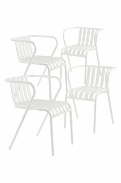 Utestolar & Utepallar|Utemöbler|Jotex NERJA Karmstol 4-pack Vit
