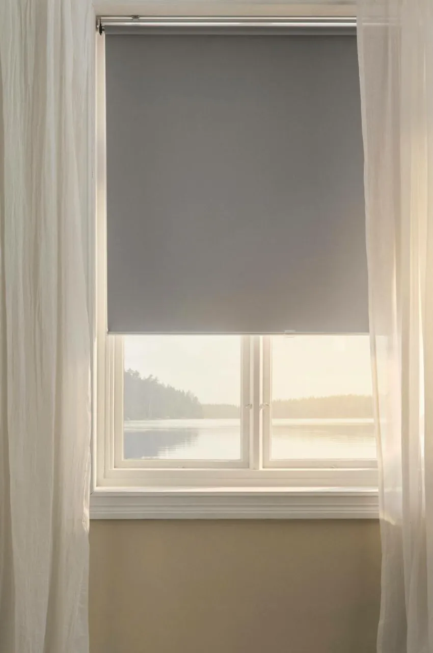 Rullgardiner|Mörkläggningsgardiner|Jotex NIKA Mörkläggande Rullgardin - Höjd 210 Cm Grå