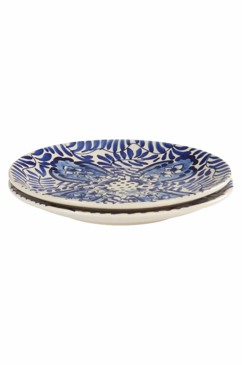 Tallrikar|Jotex NOMI Assiett 2-pack ø 18 Cm Blå/vit