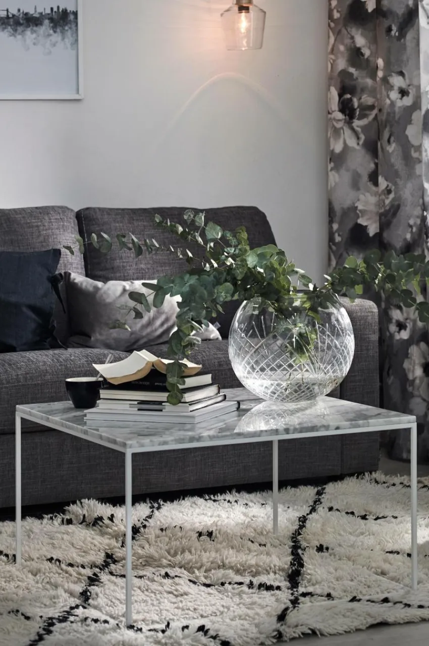 Bord|Jotex NYLAND Soffbord 70x70 - Marmor Vit