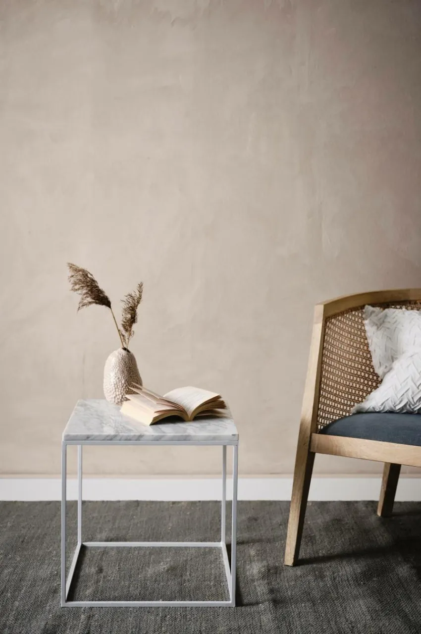 Bord|Jotex NYLAND Soffbord 40x40 Cm - Marmor Vit