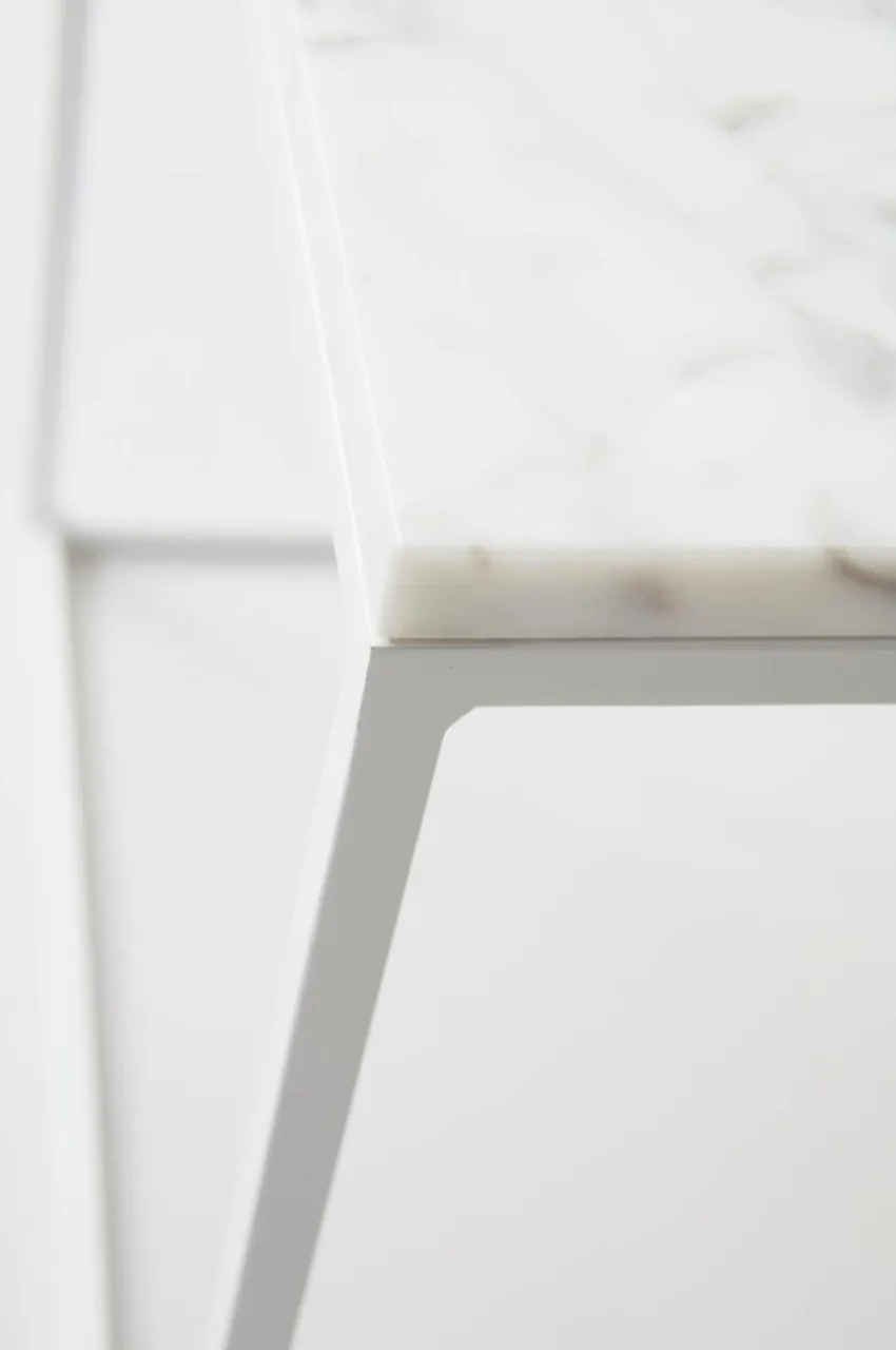 Bord|Jotex NYLAND Soffbord 40x40 Cm - Marmor Vit