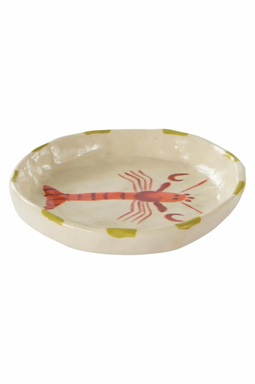 Tallrikar|Jotex OCEAN Serveringstallrik ø 13 Cm Naturvit/multi