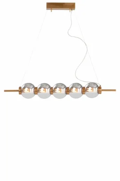 Taklampor|Jotex ON A ROLL Taklampa Mässingsfärgad/Rökfärgat glas