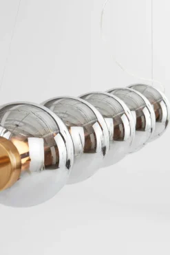 Taklampor|Jotex ON A ROLL Taklampa Mässingsfärgad/Rökfärgat glas