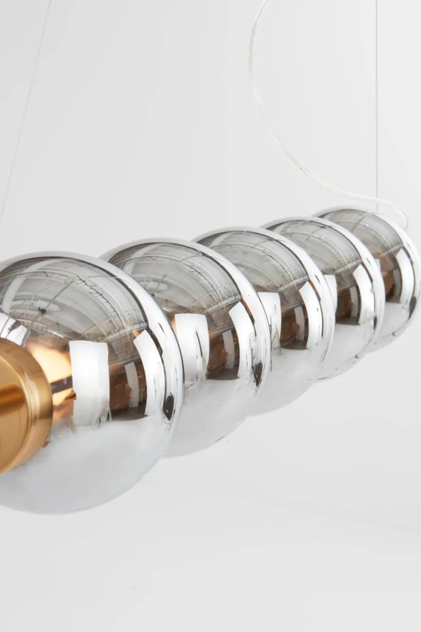 Taklampor|Jotex ON A ROLL Taklampa Mässingsfärgad/Rökfärgat glas