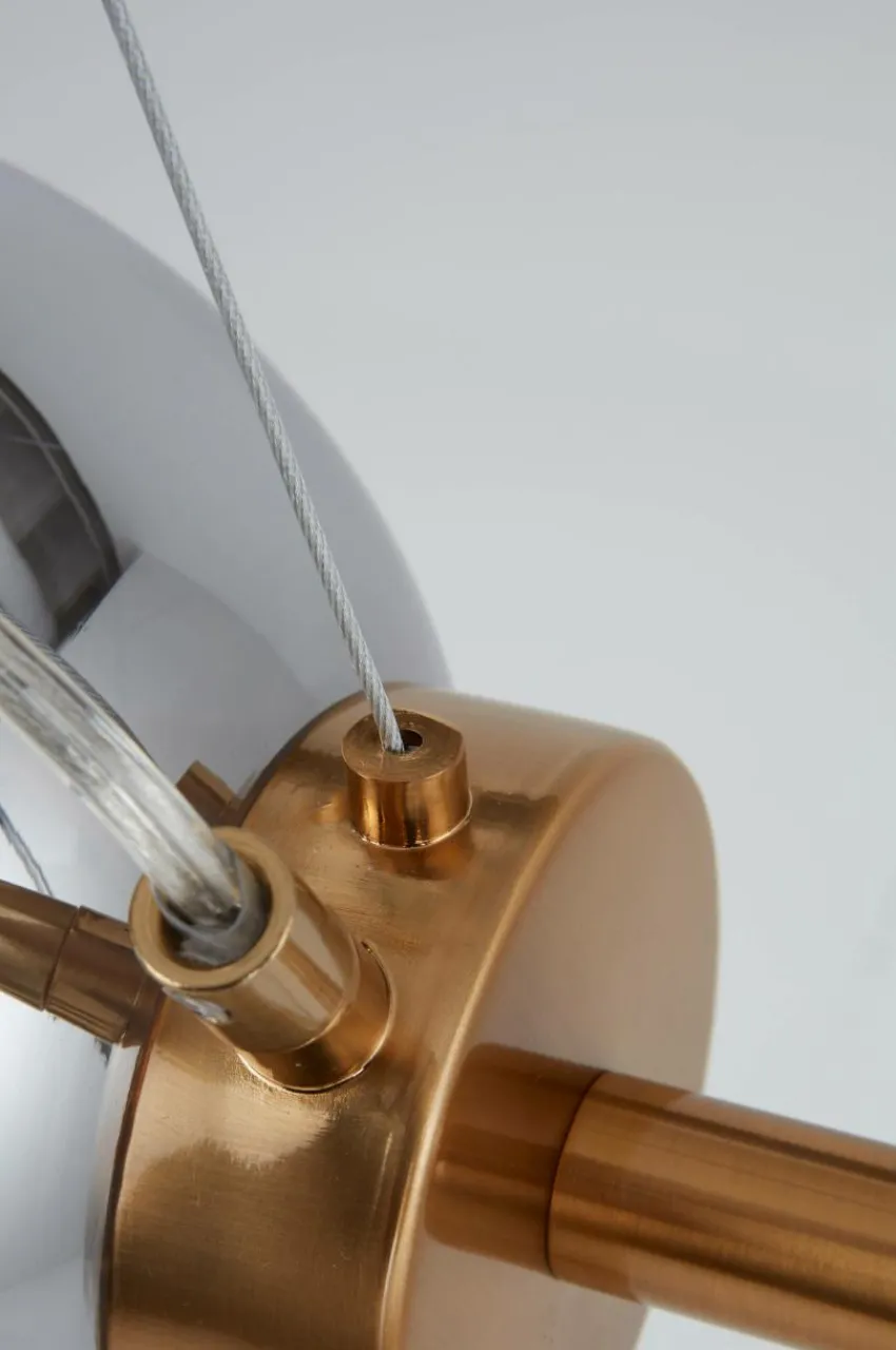 Taklampor|Jotex ON A ROLL Taklampa Mässingsfärgad/Rökfärgat glas