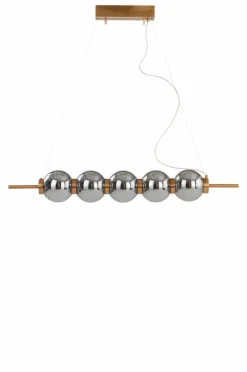 Taklampor|Jotex ON A ROLL Taklampa Mässingsfärgad/Rökfärgat glas