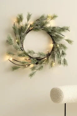 Julbelysning|Dekorativ Belysning|Jotex OPHELIA Krans LED Grön