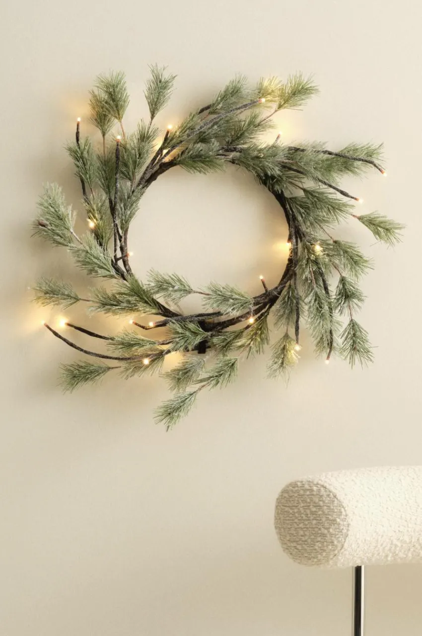 Julbelysning|Dekorativ Belysning|Jotex OPHELIA Krans LED Grön