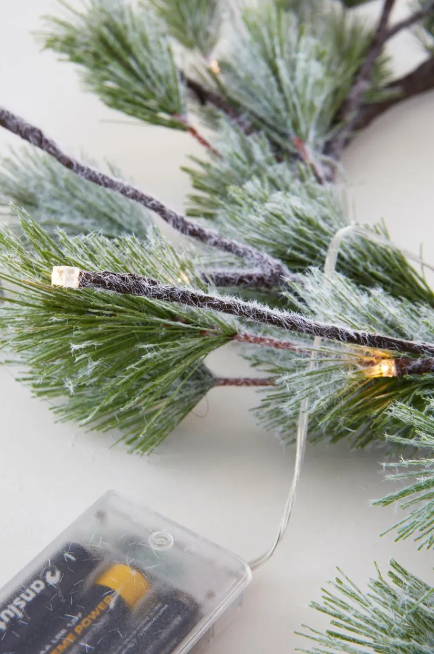 Julbelysning|Dekorativ Belysning|Jotex OPHELIA Krans LED Grön
