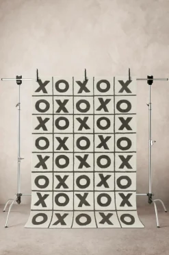 Bomulls- & Trasmattor|Barnmattor|Jotex OXXO Bomullsmatta 160x230 Cm - Ekologisk Naturvit/svart