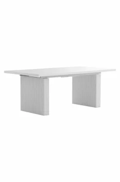 Bord|Jotex PALANZO Matbord Med Iläggsskiva 105x196+45 Cm Matt vit