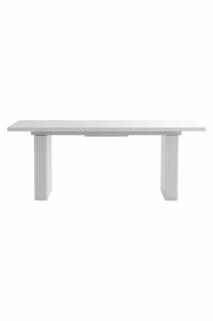 Bord|Jotex PALANZO Matbord Med Iläggsskiva 105x196+45 Cm Matt vit