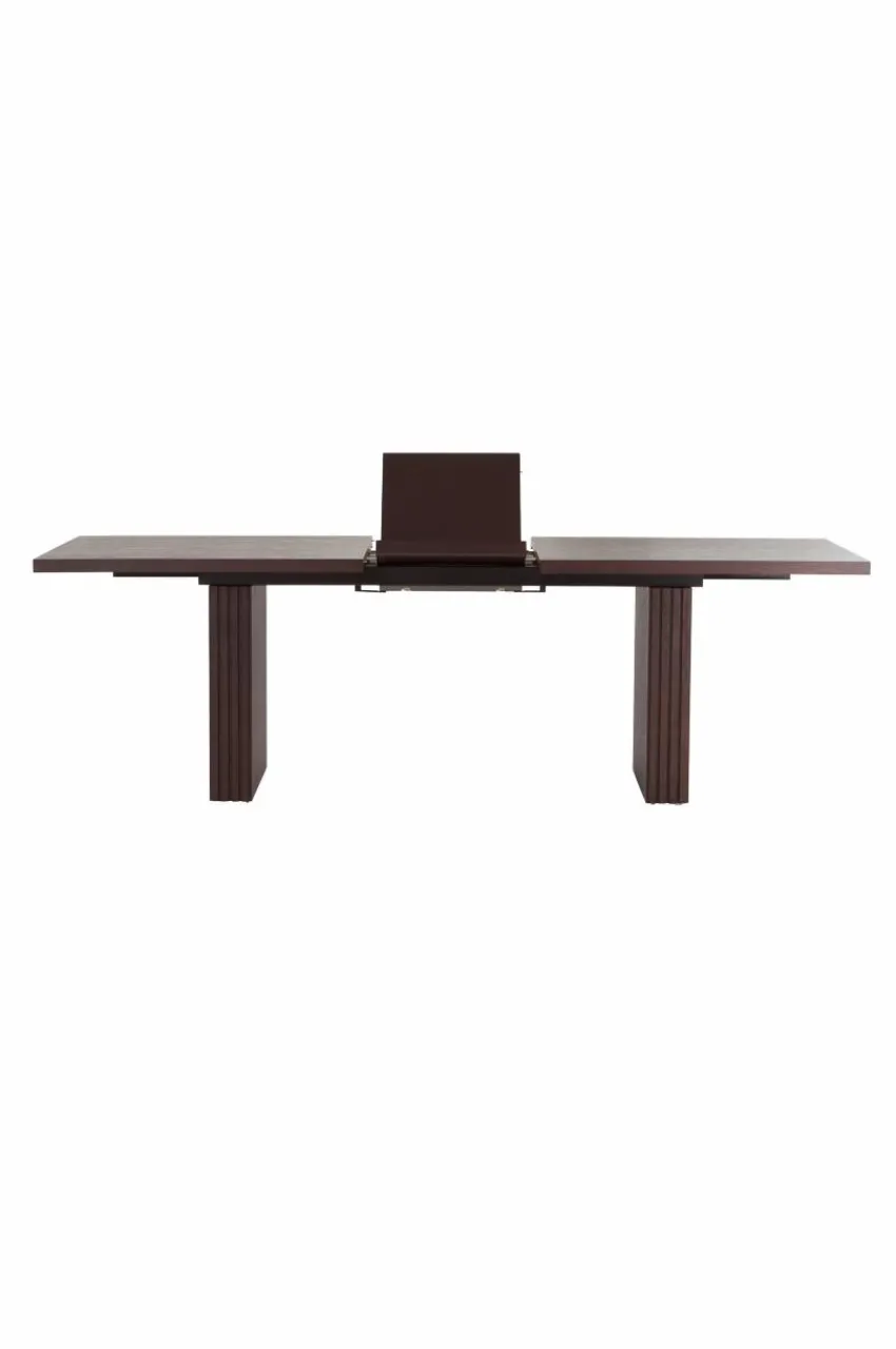 Bord|Jotex PALANZO Matbord Med Iläggsskiva 105x196+45 Cm Brunsvart