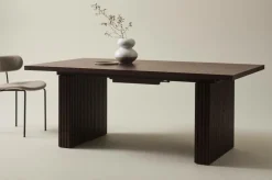 Bord|Jotex PALANZO Matbord Med Iläggsskiva 105x196+45 Cm Brunsvart