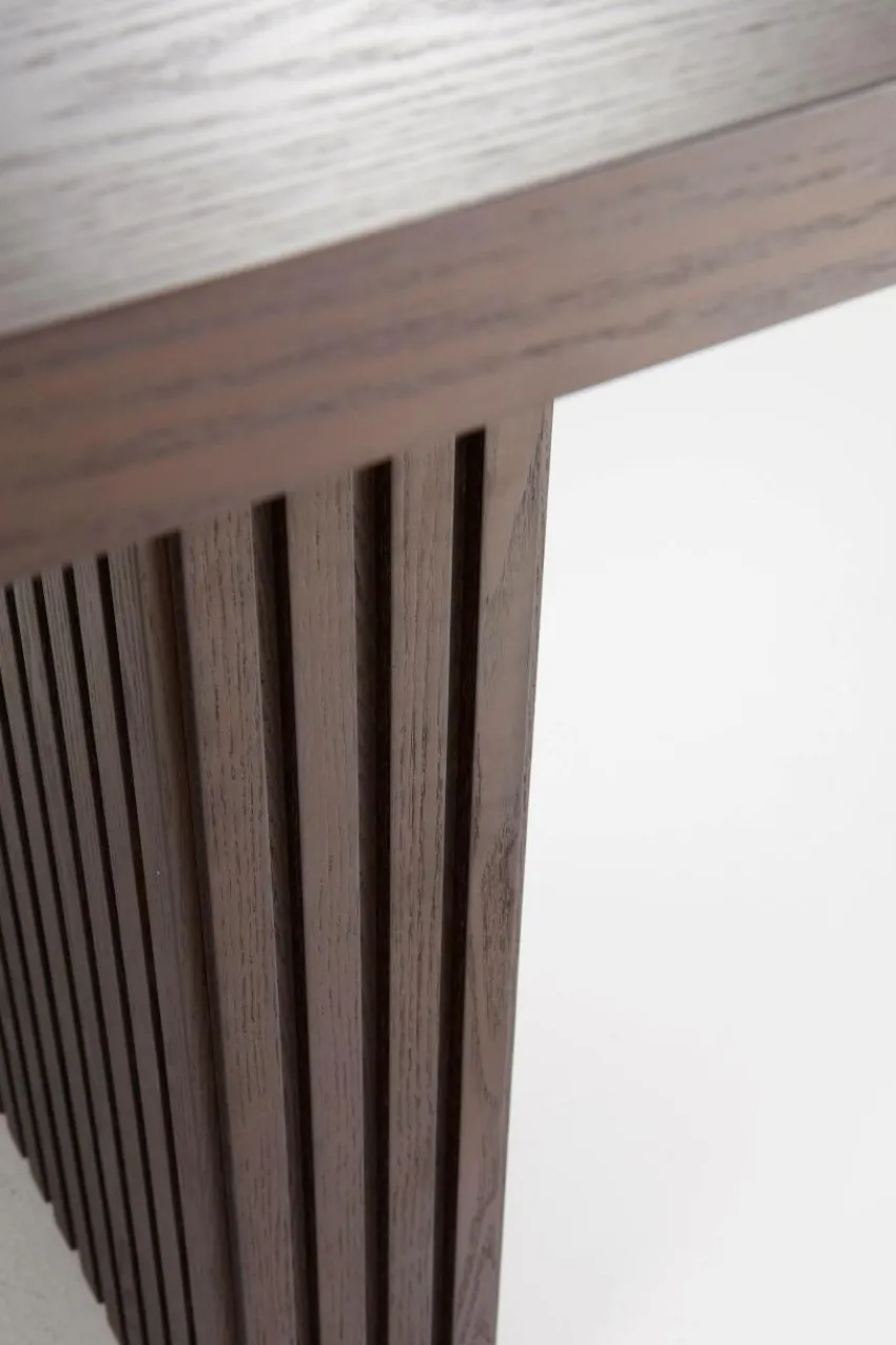 Bord|Jotex PALANZO Matbord Med Iläggsskiva 105x196+45 Cm Brunsvart