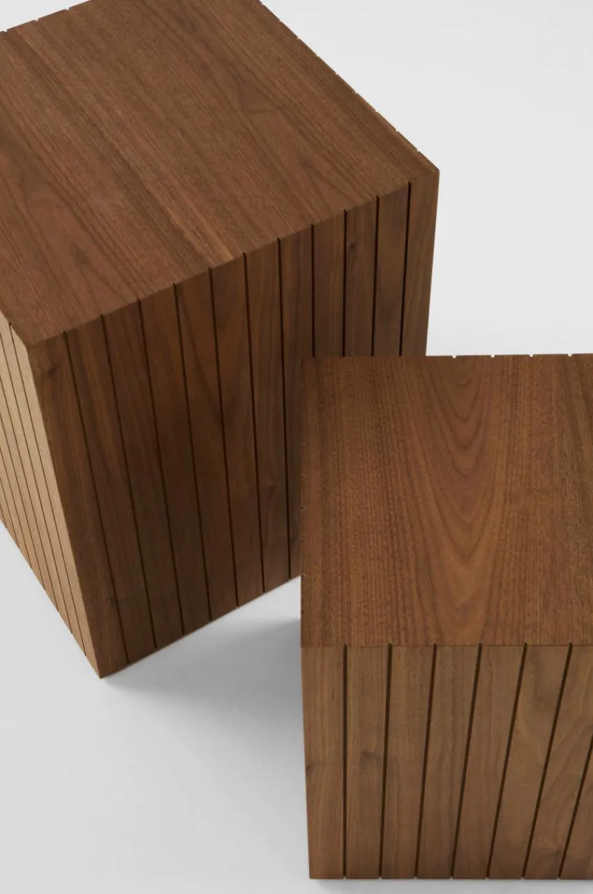 Bord|Jotex PALANZO Sidobord 2-pack 30x30 Cm 40x40 Cm Valnötsfanér
