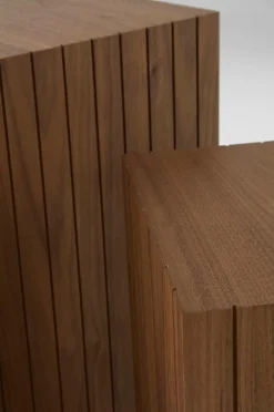 Bord|Jotex PALANZO Sidobord 2-pack 30x30 Cm 40x40 Cm Valnötsfanér