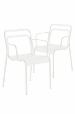 Utestolar & Utepallar|Utemöbler|Jotex PANTHEON Karmstol 2-pack Vit