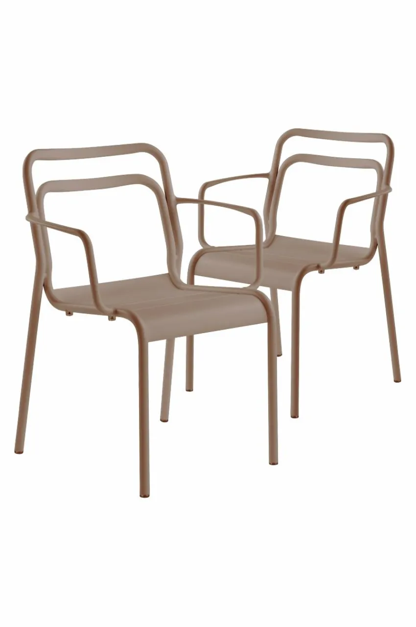 Utestolar & Utepallar|Utemöbler|Jotex PANTHEON Karmstol 2-pack Beige