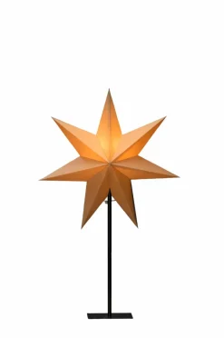 Julbelysning|Jotex Pappersstjärna Metallfot Höjd 65 Cm Beige
