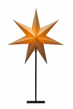 Julbelysning|Jotex Pappersstjärna Metallfot Höjd 80 Cm Beige
