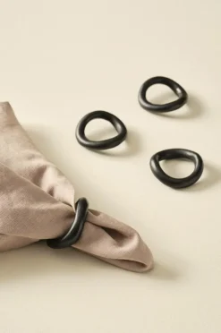 Kökstillbehör|Jotex PARKER Servettring 4-pack Svart
