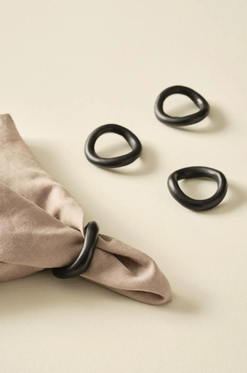 Kökstillbehör|Jotex PARKER Servettring 4-pack Svart