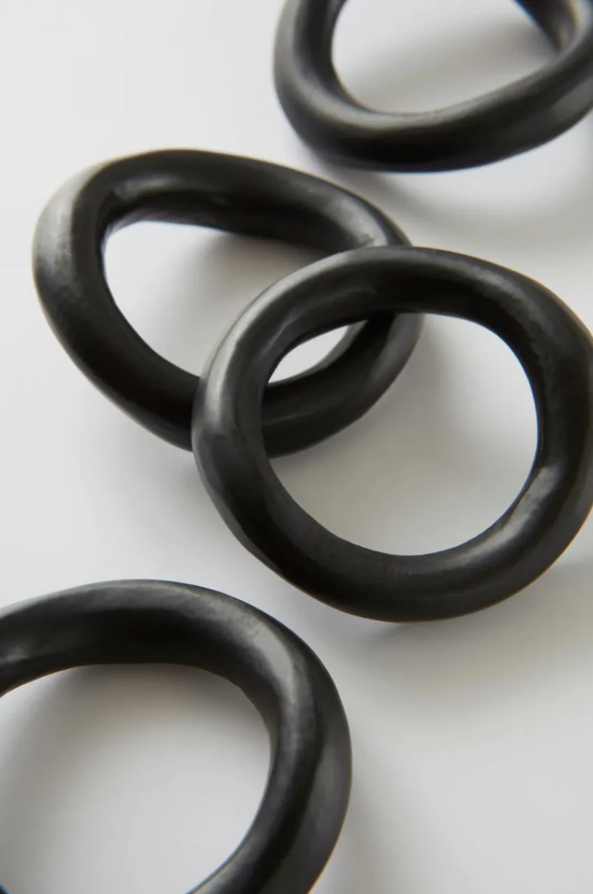 Kökstillbehör|Jotex PARKER Servettring 4-pack Svart
