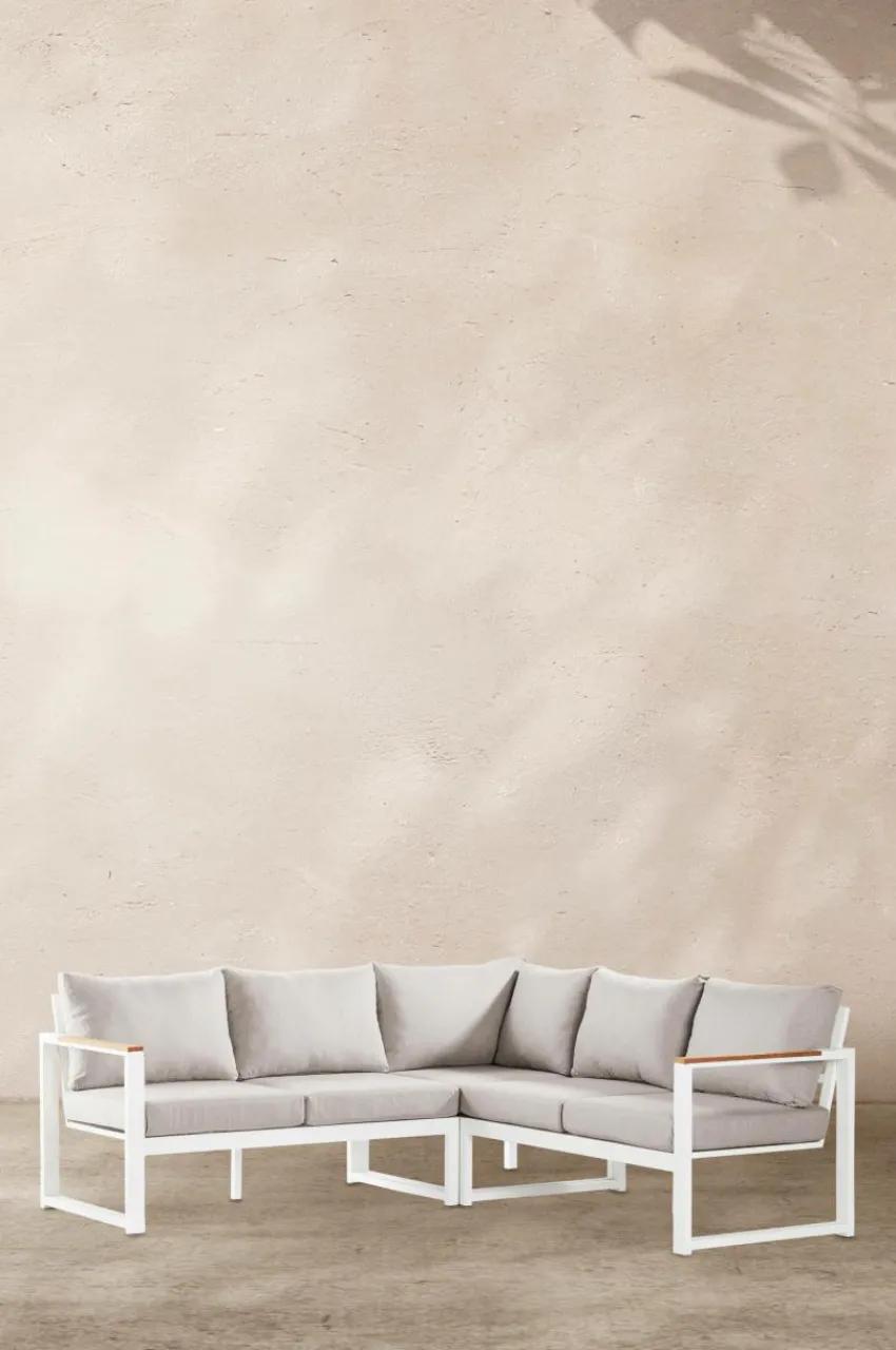 Utesoffor & Utebänkar|Utemöbler|Jotex PAROS Loungesoffa - 3 Delar Vit